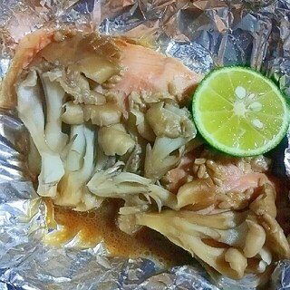 鮭のホイル焼き、しょうゆ麹味